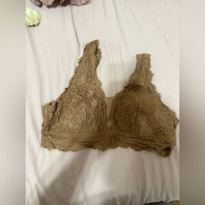 Aerie Lace Bralette in Tan